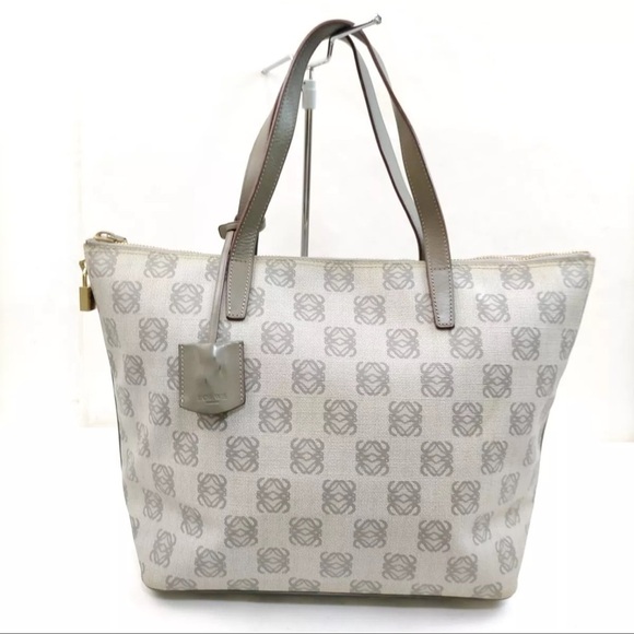 Loewe Printed Anagram Tote Bag Grey - Picture 1 of 11